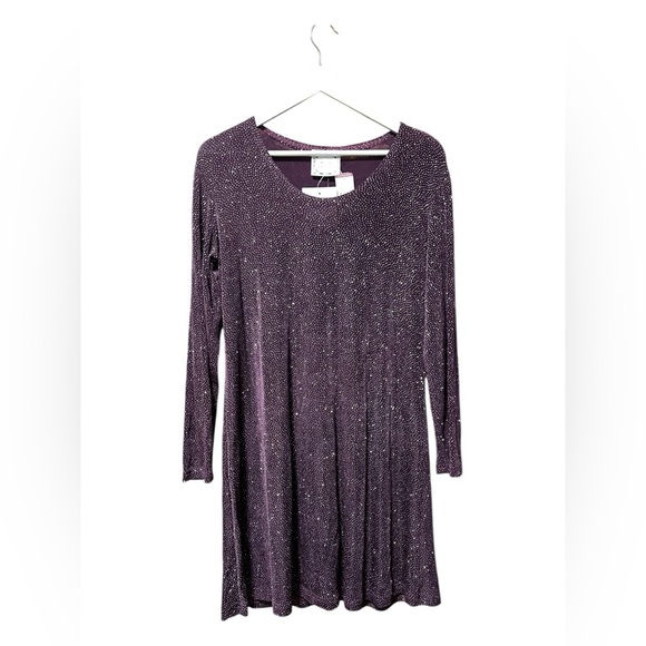 Dressing Clio Purple & Silver Sparkle Dress – Size M - Picture 1 of 5